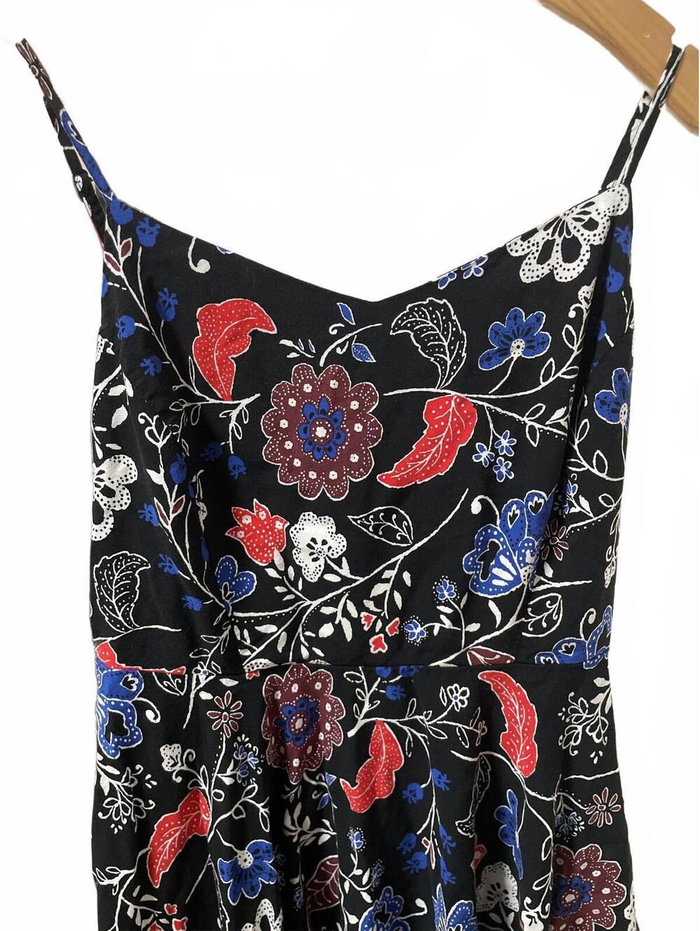 Old Navy Summer Dress Women's Large Black Babydoll Floral - Picture 2 of 9